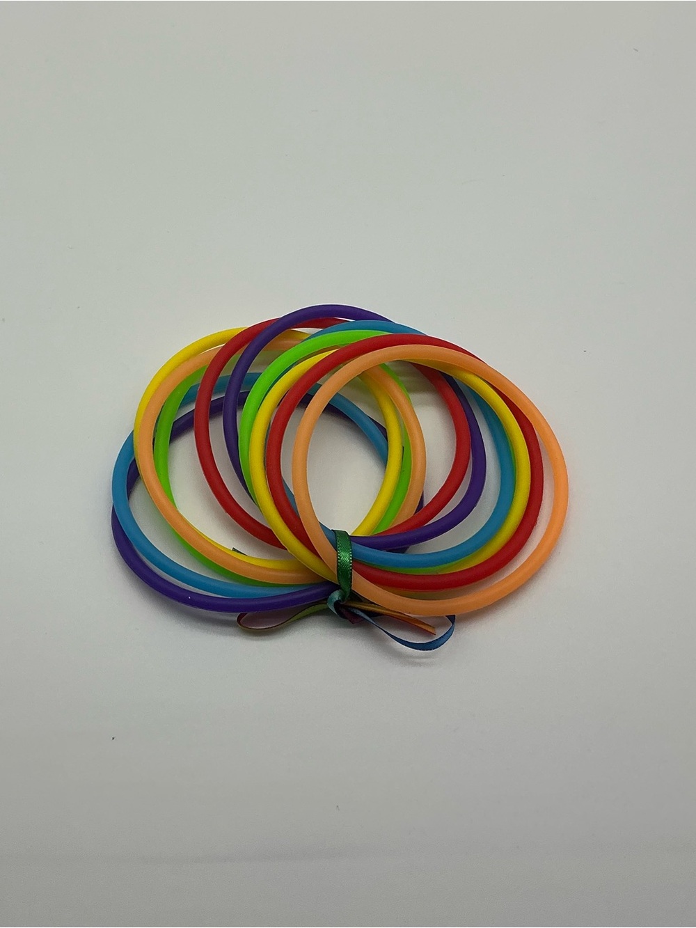 Set of 12 Rainbow Colored Jelly Bracelets